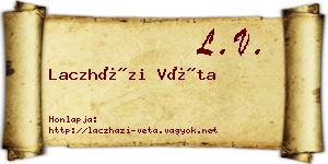Laczházi Véta névjegykártya